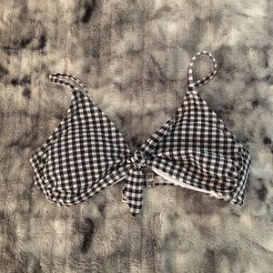 checkered bikini top